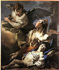 Giovanni Battista Tiepolo Canvas Paintings - The Angel Succouring Hagar